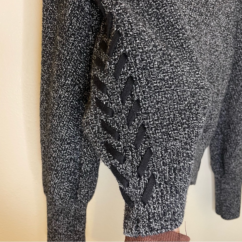 Athleta Swissvale Bomber Sweater Cardigan Black - Picture 5 of 6